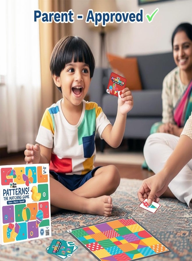 GiniMini Pattern! The Matching Activity Set for Kids 3 4 5 | Fast-Paced Shape Spotting Game with Buzzer | Fun Preschool Educational Toy for Focus, Attention & Visual Recognition | Party Game Gift - Image 3